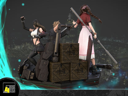 Cloud & Tifa & Aerith Diorama | Final Fantasy | Fan Art Figure Statue |