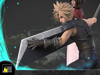 Cloud & Tifa & Aerith Diorama | Final Fantasy | Fan Art Figure Statue |