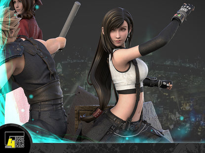 Cloud & Tifa & Aerith Diorama | Final Fantasy | Fan Art Figure Statue |