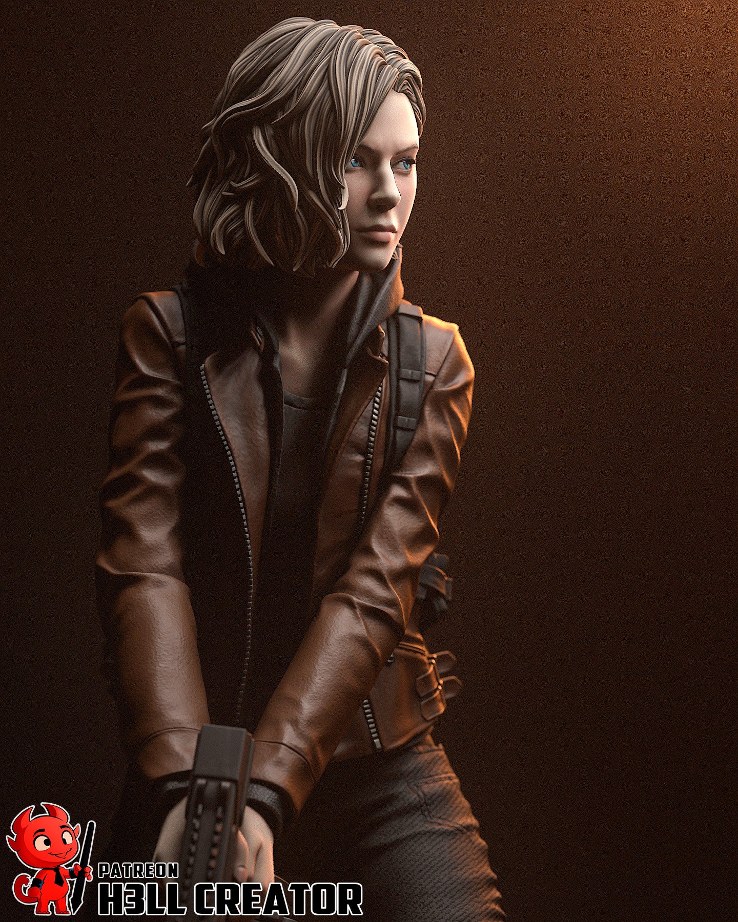 Grace Ashcroft Resident Evil | FAN ART FIGURE | 3d Printed Model | Hand painted | Resin Figure|