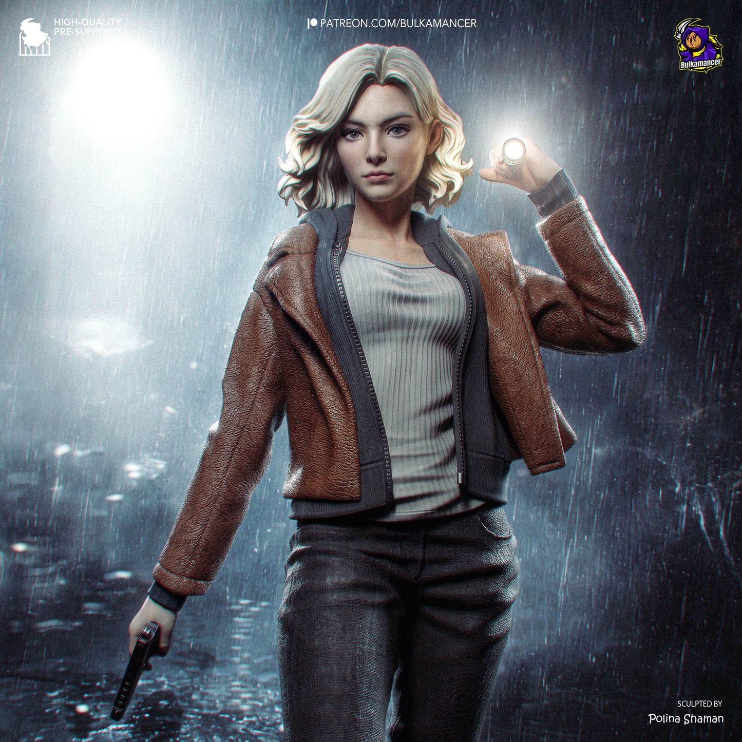 Grace Ashcroft Resident Evil | FAN ART FIGURE | 3d Printed Model | Hand painted | Resin Figure|