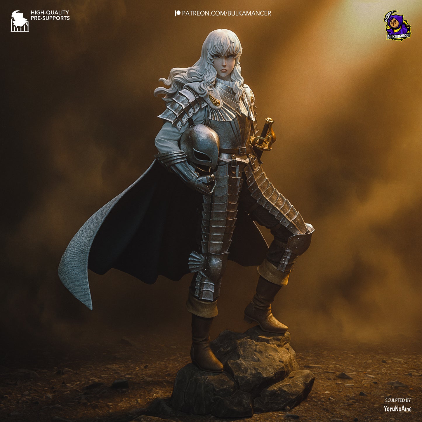 Griffith -Berserk FAN ART FIGURE | 3D Printed | Handmade Gift | Resin Figure | Hand Painted |Garage Kit