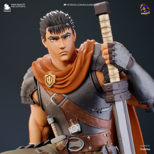 Guts -Berserk FAN ART FIGURE | 3D Printed | Handmade Gift | Resin Figure | Hand Painted |Garage Kit