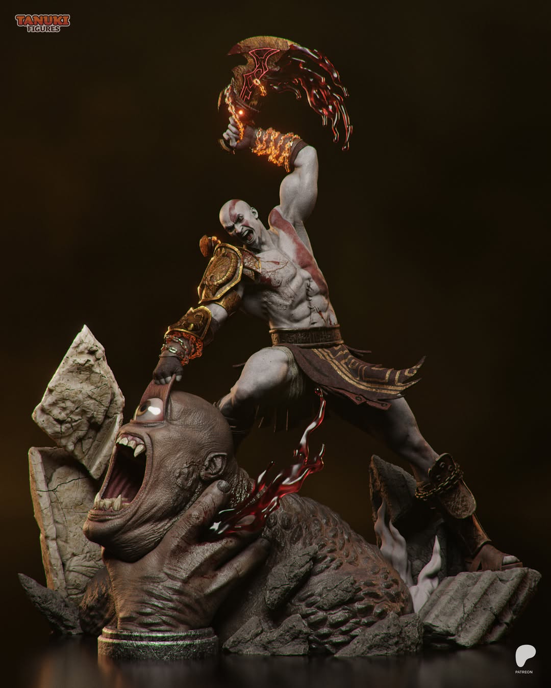 Kratos | God Of War | Fan Art Figure Statue |