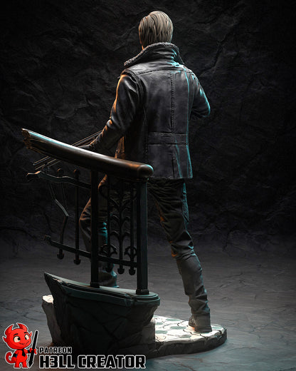 Leon Kennedy Resident Evil | FAN ART FIGURE | 3d Printed Model | Hand painted | Resin Figure|
