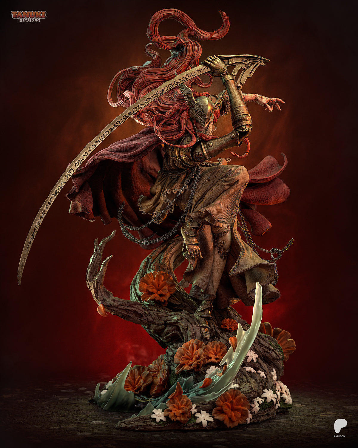 Malenia — Elden Ring Fan Art Hand-Painted Figure | Made to Order
