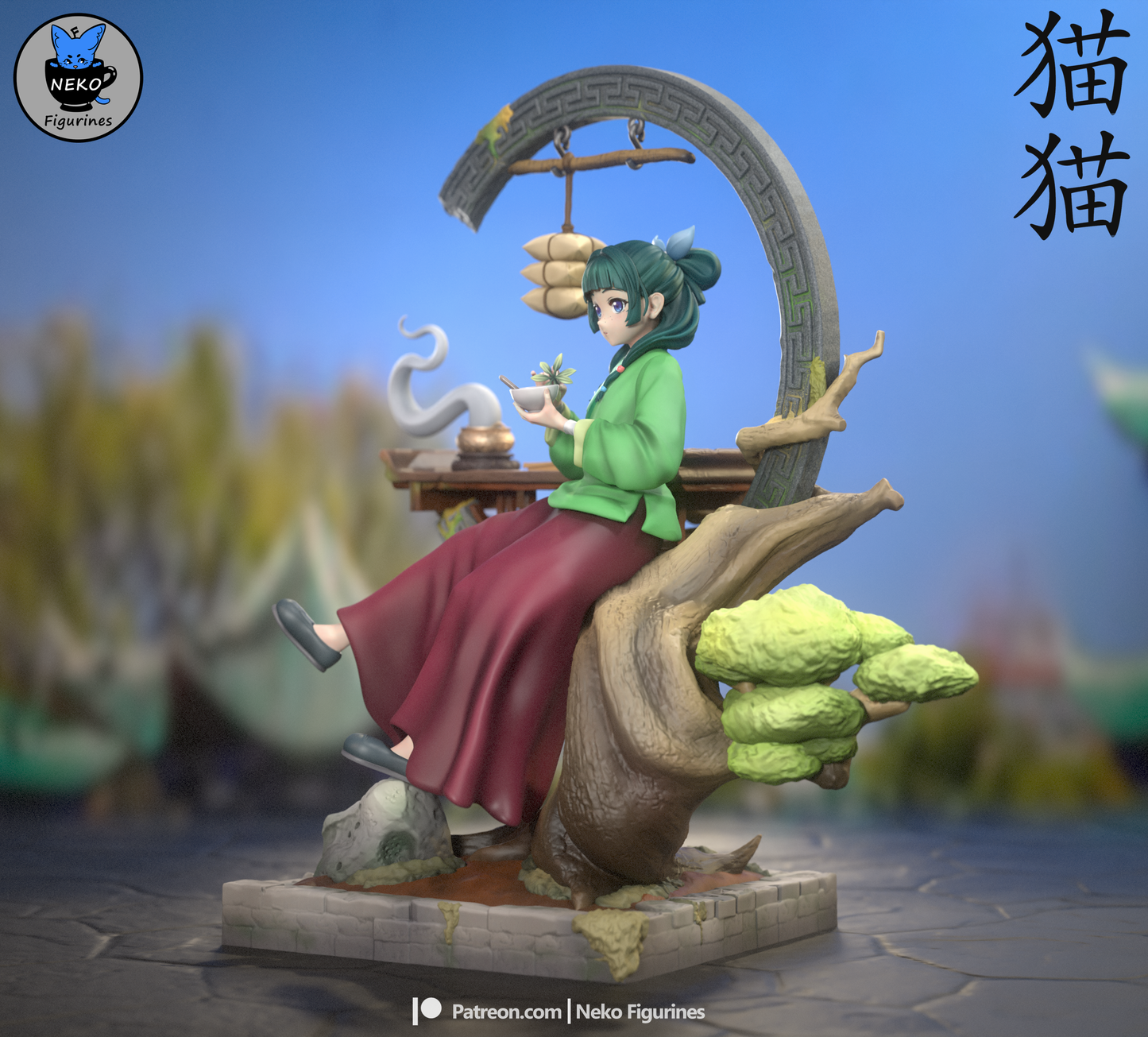 MaoMao|  Apothecary Diaries | 3D Printed | Gift For Gamer | Handmade Gift | Resin Figure | Hand Painted