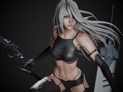 A2 Nier Automata | FAN ART FIGURE | 3d Printed Model | Hand painted | Resin Figure|