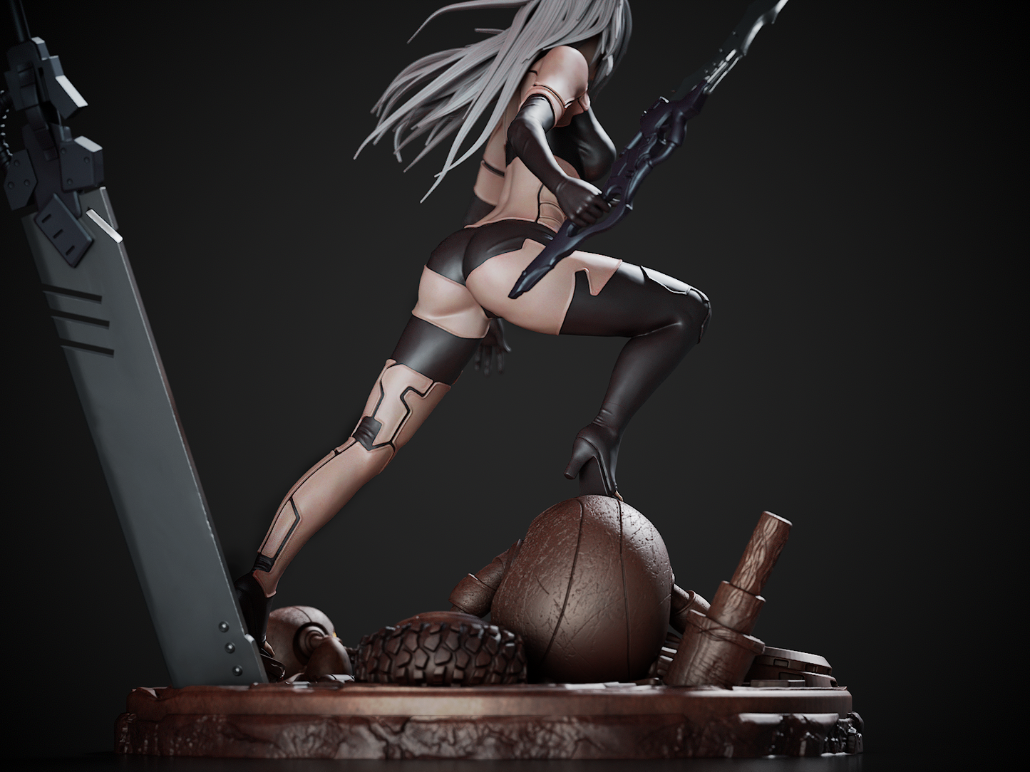A2 Nier Automata | FAN ART FIGURE | 3d Printed Model | Hand painted | Resin Figure|