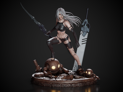 A2 Nier Automata | FAN ART FIGURE | 3d Printed Model | Hand painted | Resin Figure|