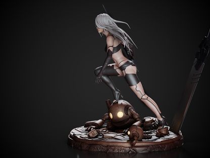 A2 Nier Automata | FAN ART FIGURE | 3d Printed Model | Hand painted | Resin Figure|