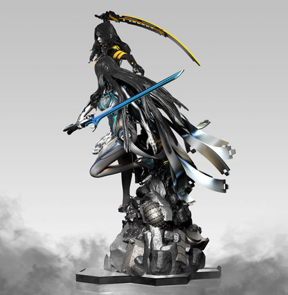 Raven & Tachy Diorama | Stellar Blade | FAN ART FIGURE | 3d Printed Model | Hand painted | Resin Figure|