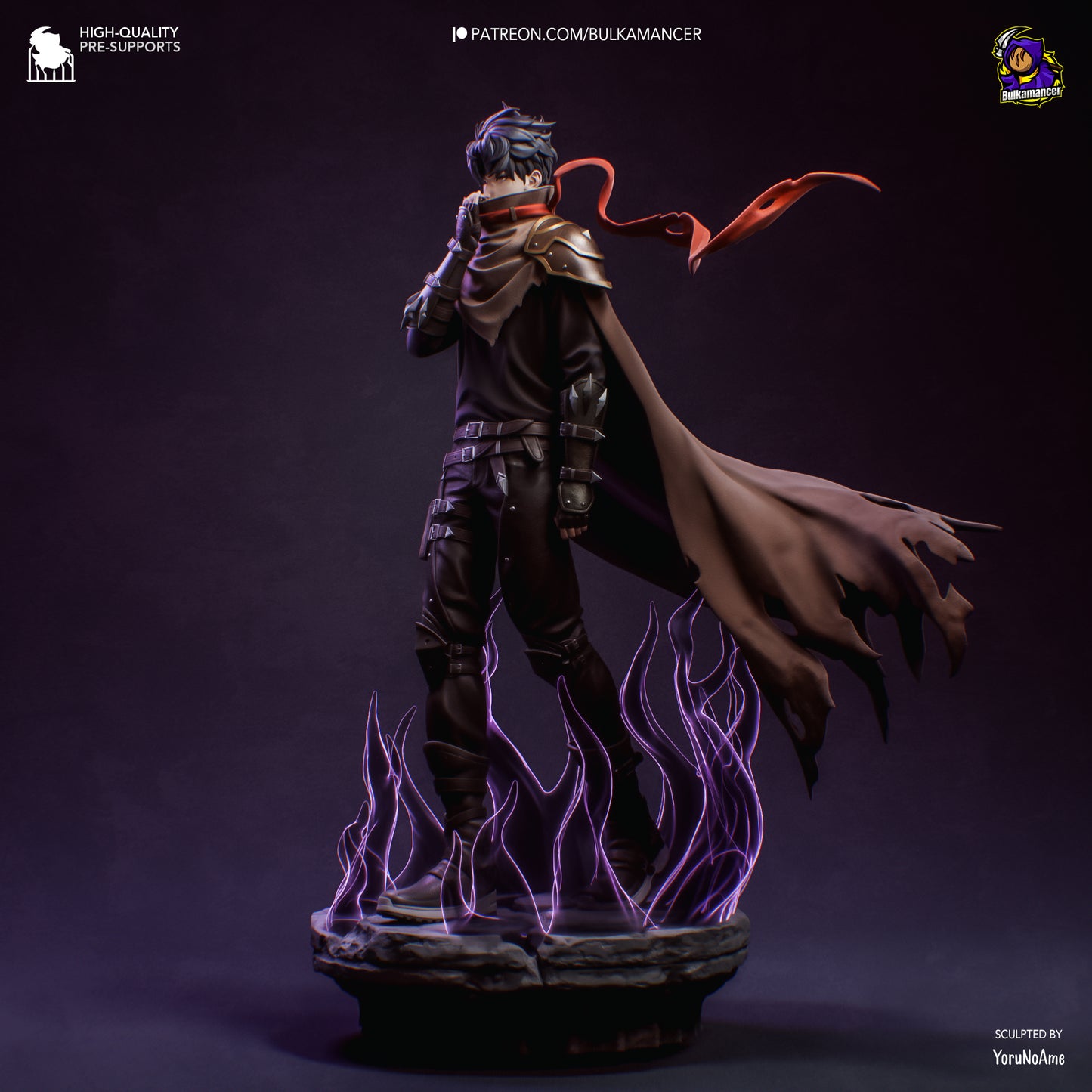Sung Jin-woo | Solo Leveling | FAN ART FIGURE | 3d Printed Model | Hand painted | Resin Figure|