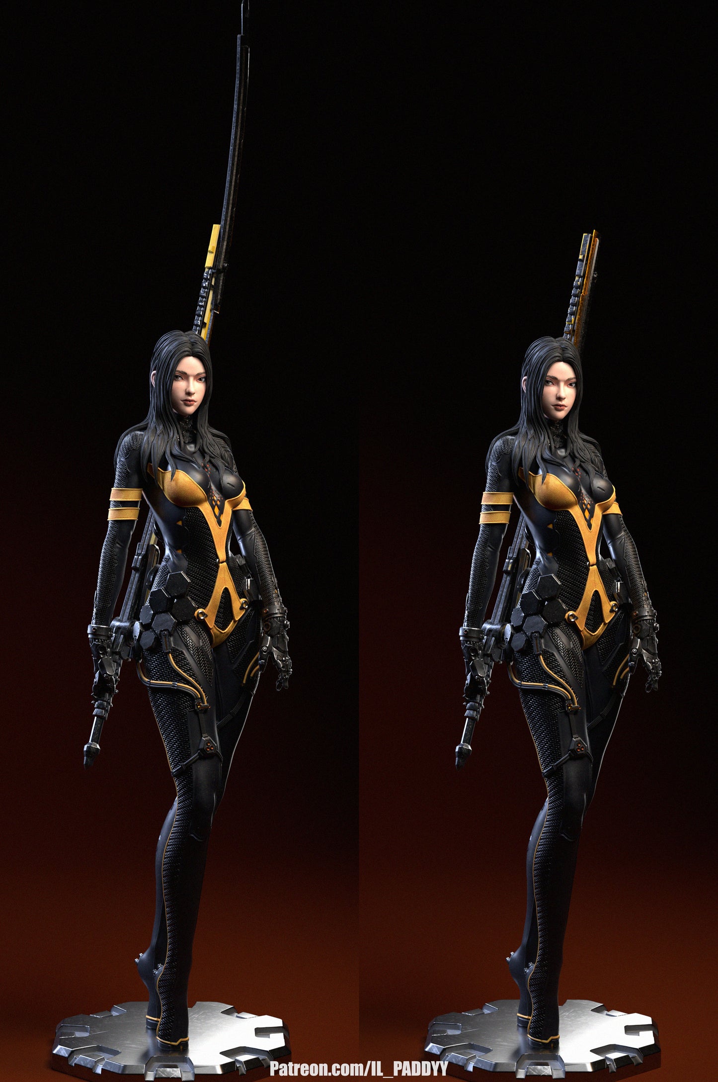 Tachy | Stellar Blade | FAN ART FIGURE | 3d Printed Model | Hand painted | Resin Figure|