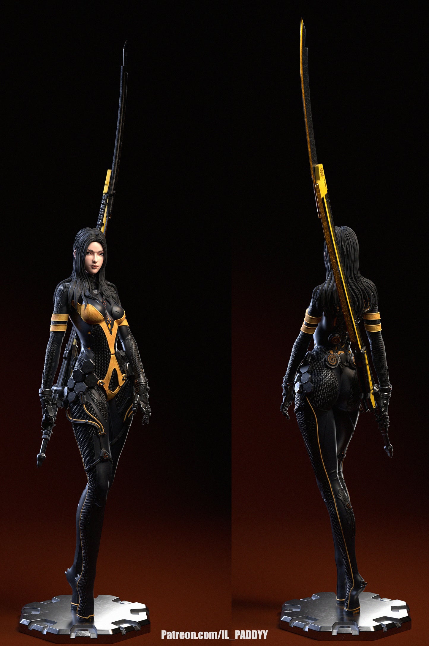 Tachy | Stellar Blade | FAN ART FIGURE | 3d Printed Model | Hand painted | Resin Figure|
