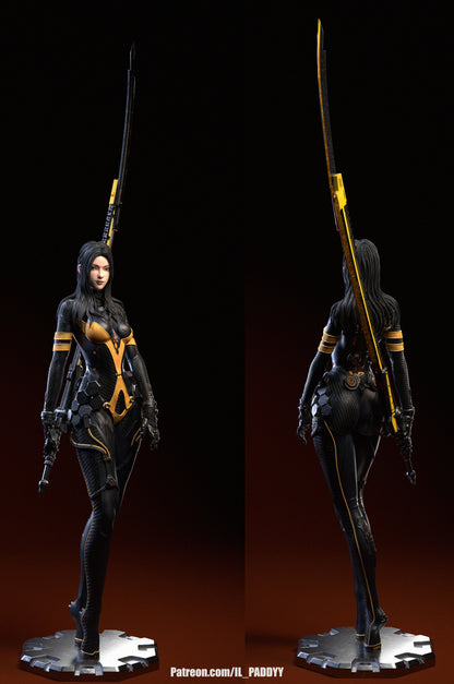 Tachy | Stellar Blade | FAN ART FIGURE | 3d Printed Model | Hand painted | Resin Figure|