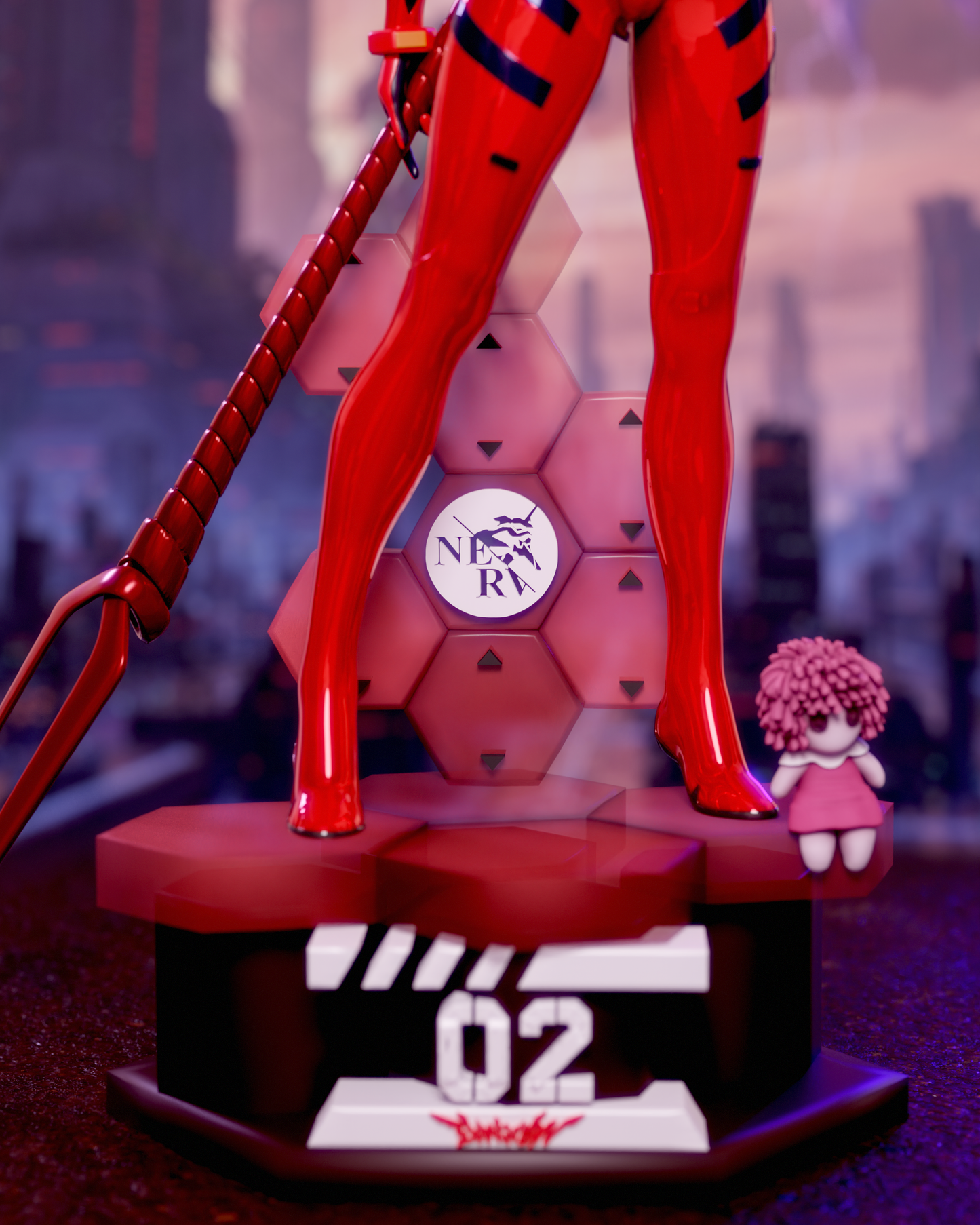 Asuka Langley Evangelion | FAN ART FIGURE | 3d Printed Model | Hand painted | Resin Figure|