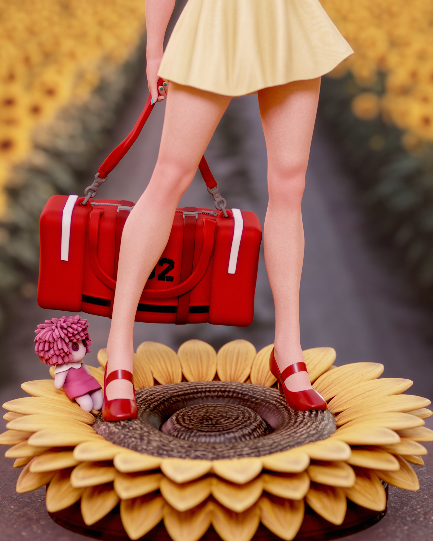 Asuka Langley Evangelion | FAN ART FIGURE | 3d Printed Model | Hand painted | Resin Figure|