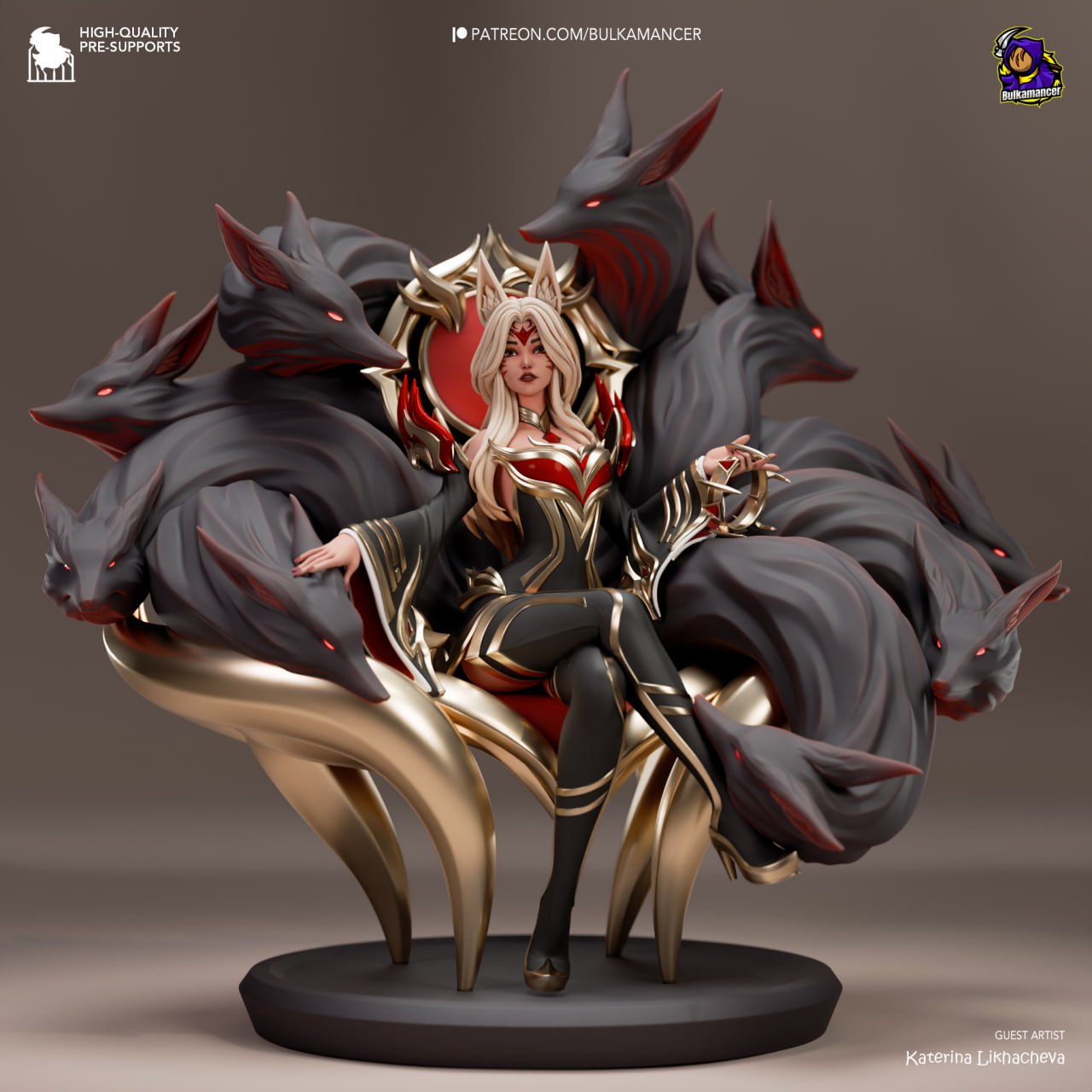 Ahri | League Of Legend | Fan Art Figure Statue |