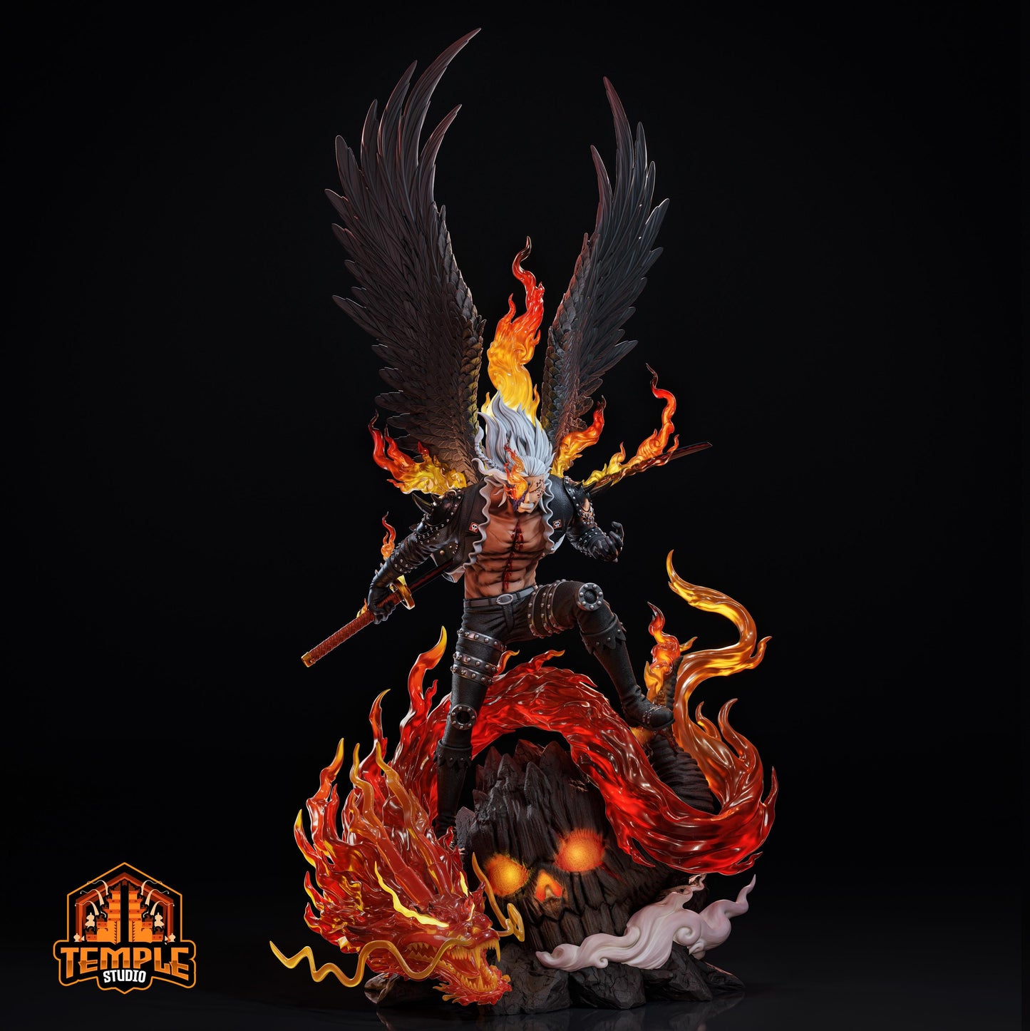 King the Conflagration | FAN ART FIGURE| One Piece | Figure Statue 3D Printed  | Handmade Gift | Resin Figure | Hand Painted| Garage Kit