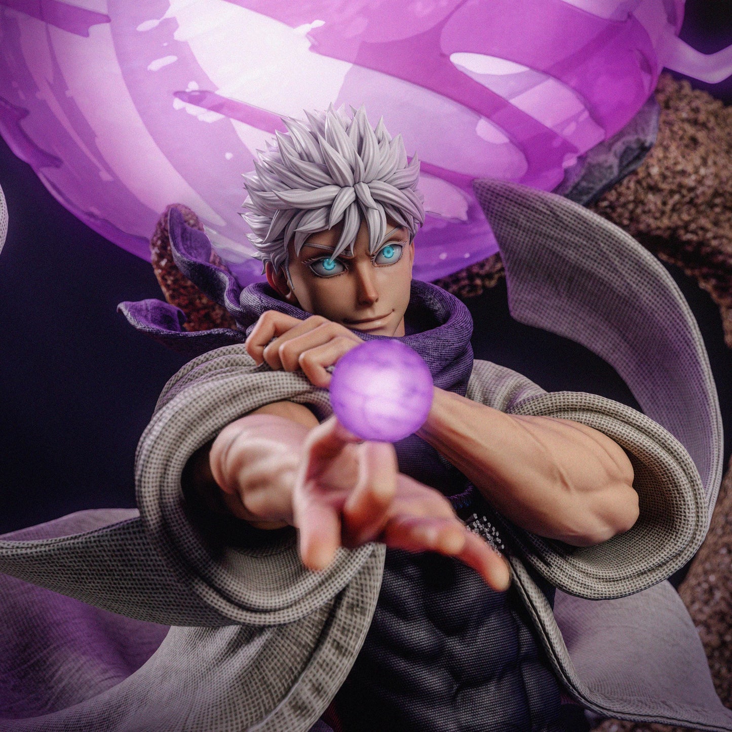 Limited Edition Satoru GoJo Hollow Purple - Jujutsu Kaisen - FAN ART FIGURE Statue 3D Printed | Handmade | Resin Figure | Hand Painted