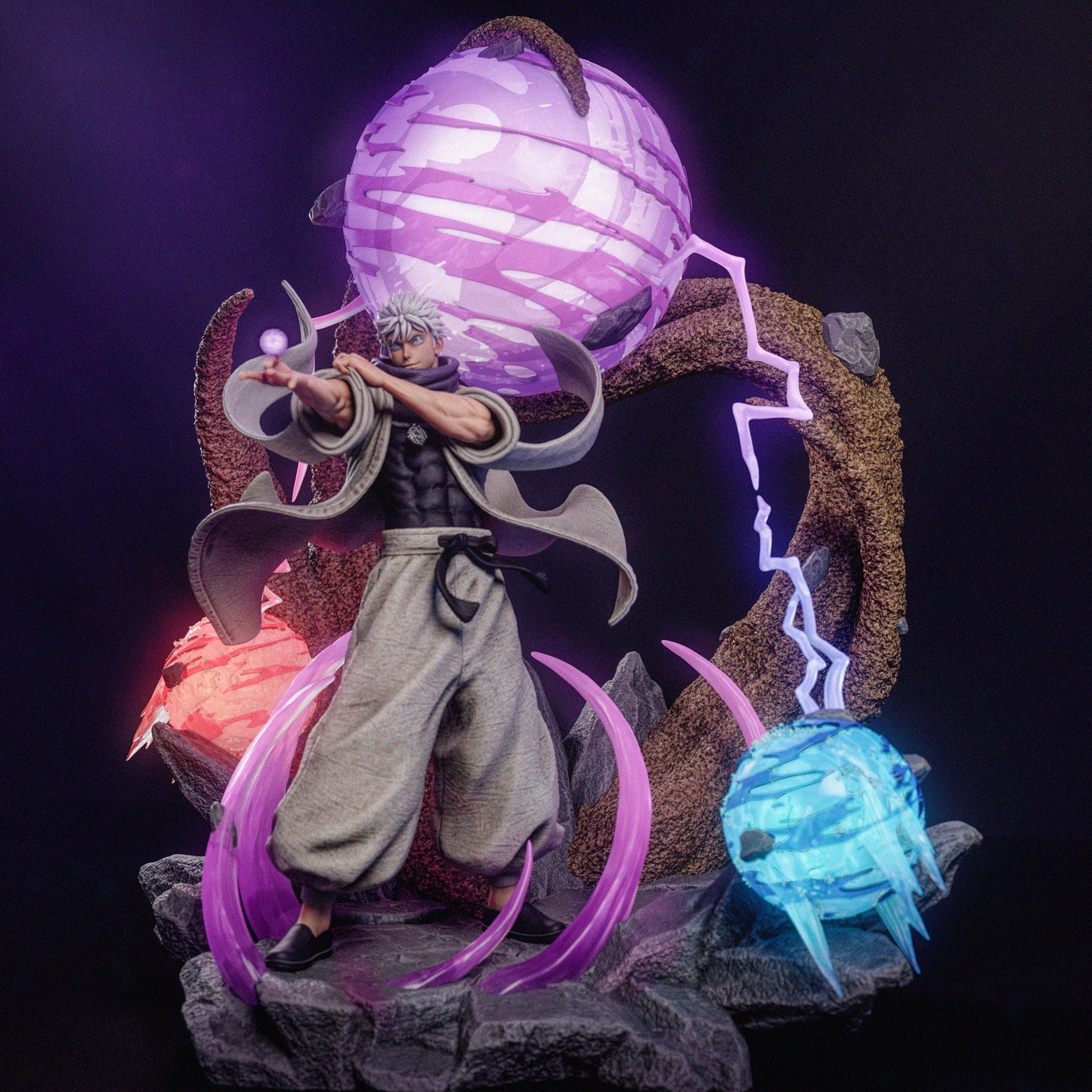 Limited Edition Satoru GoJo Hollow Purple - Jujutsu Kaisen - FAN ART FIGURE Statue 3D Printed | Handmade | Resin Figure | Hand Painted