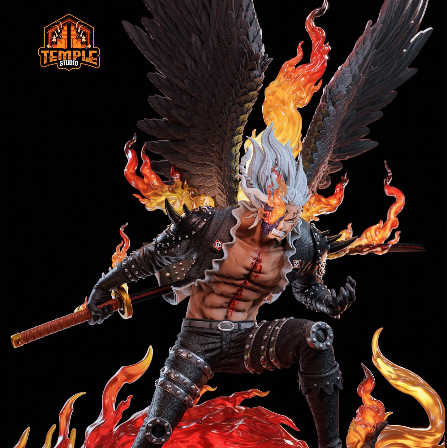 King the Conflagration | FAN ART FIGURE| One Piece | Figure Statue 3D Printed  | Handmade Gift | Resin Figure | Hand Painted| Garage Kit