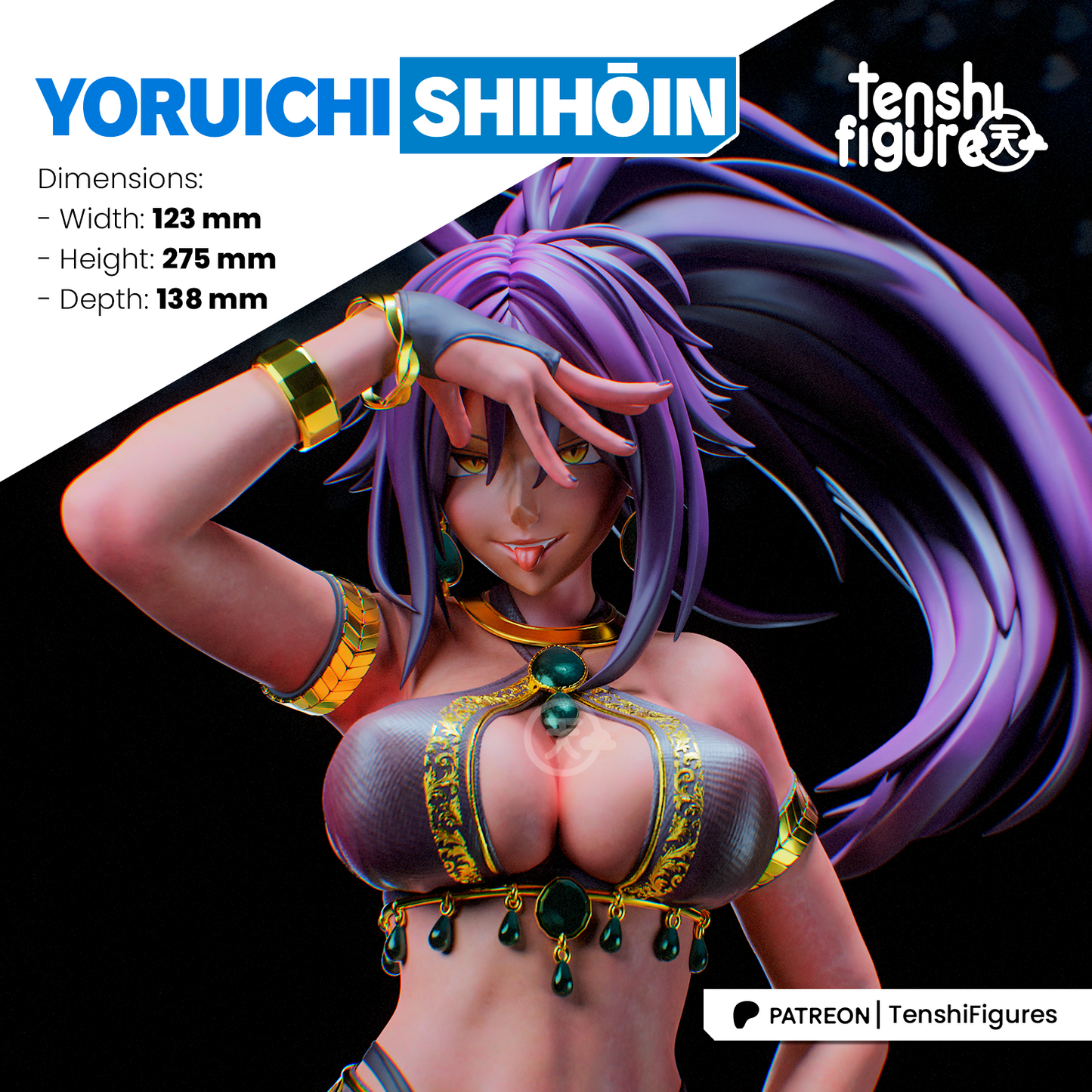 Yoruichi Shihouin | Bleach | 3D Printed | Gift For Gamer | Handmade Gift | Resin Figure | Hand Painted