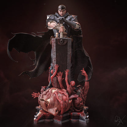 Guts -Berserk FAN ART FIGURE | 3D Printed | Handmade Gift | Resin Figure | Hand Painted |Garage Kit