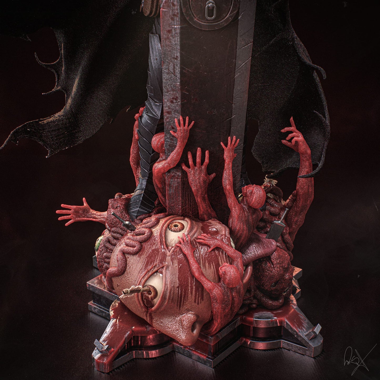 Guts -Berserk FAN ART FIGURE | 3D Printed | Handmade Gift | Resin Figure | Hand Painted |Garage Kit
