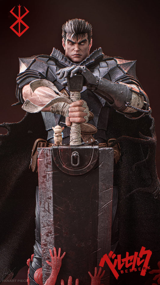 Guts -Berserk FAN ART FIGURE | 3D Printed | Handmade Gift | Resin Figure | Hand Painted |Garage Kit
