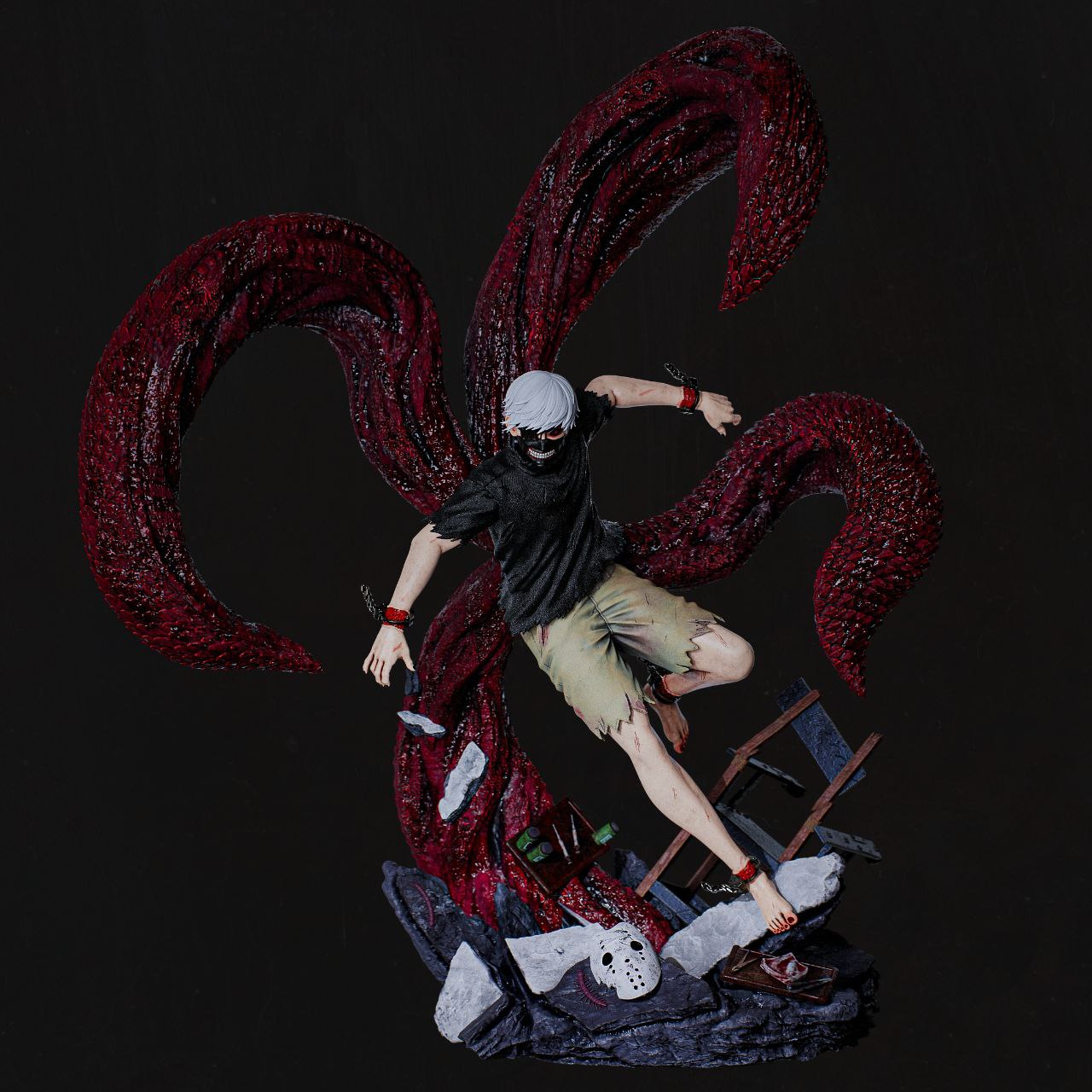 Kaneki Ken| Tokyo Ghoul | FAN ART FIGURE Statue |