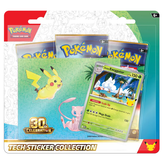 Pokémon Trading Card Game (TCG): 30th Celebration Tech Sticker Collection Assortment