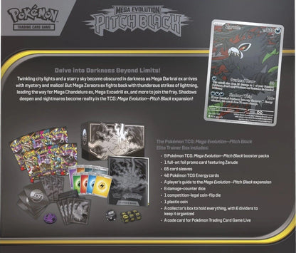 PRE ORDER - Pokemon Center Mega Evolution Pitch Black - Elite Trainer Box - Sealed - Brand New - World Wide Shipping