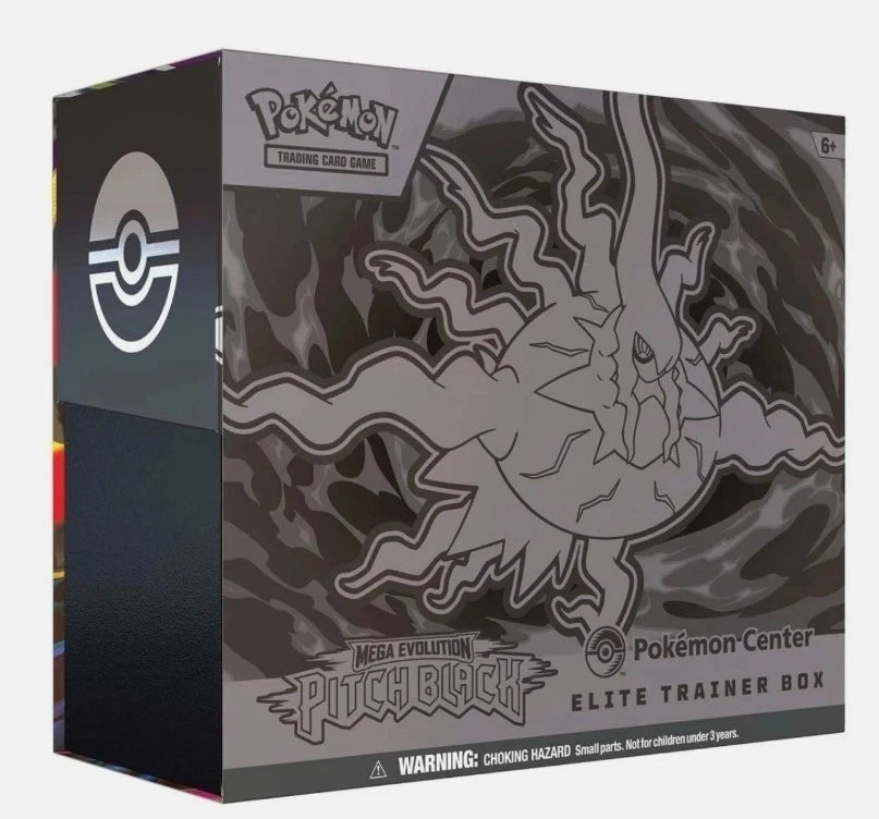 PRE ORDER - Pokemon Center Mega Evolution Pitch Black - Elite Trainer Box - Sealed - Brand New - World Wide Shipping