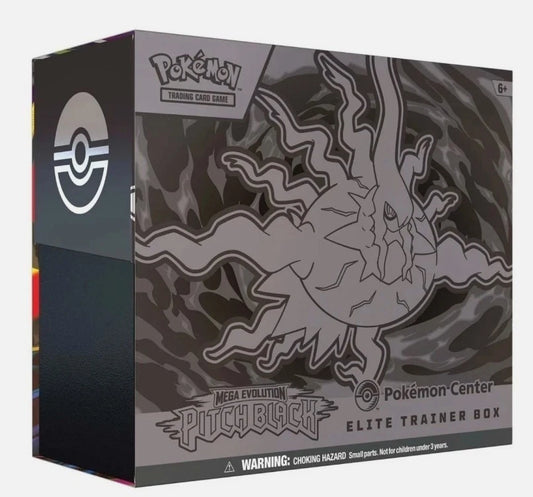 PRE ORDER - Pokemon Center Mega Evolution Pitch Black - Elite Trainer Box - Sealed - Brand New - World Wide Shipping